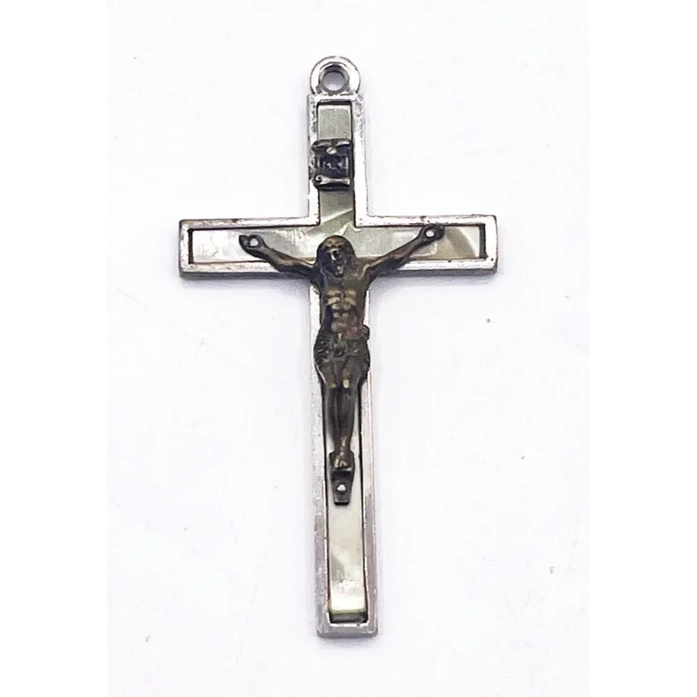 Vintage Roman Catholic Crucifix Catacombs St Callistus Rome Pilgrimage Pendant